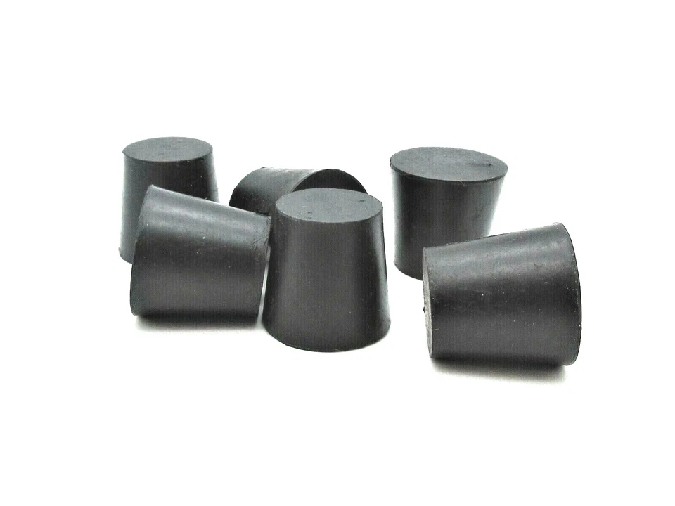Rolhas de borracha preta sólida 3/4" id plugue cônico 3/4" vários tamanhos de pacote - Imagem 2 de 4