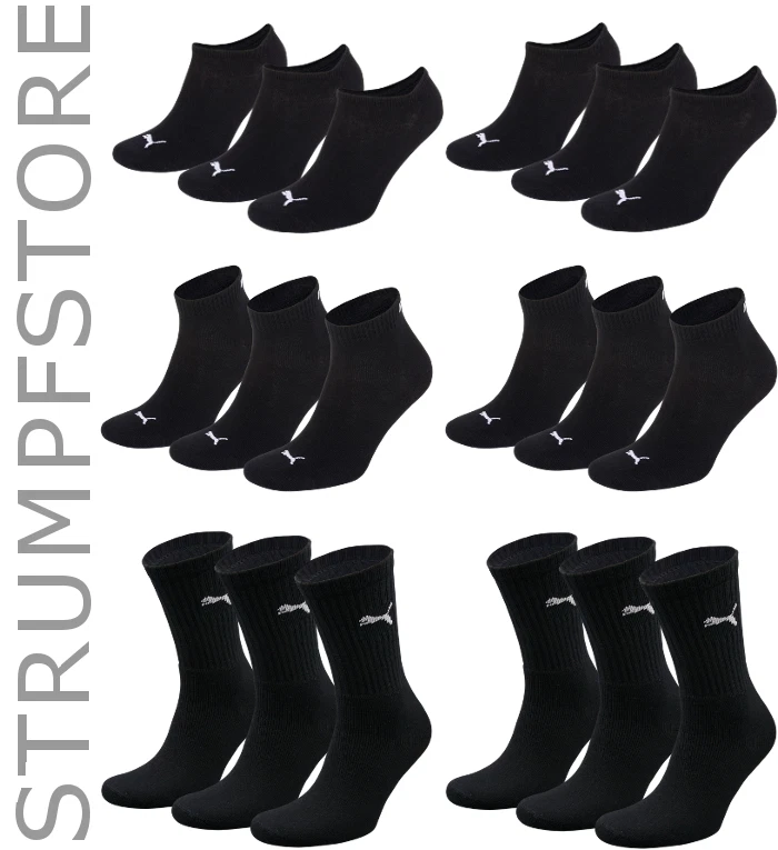 12 Paar Puma Sneaker Quarter Socken Strümpfe Füßlinge Kurzsocken Baumwolle SPORT - Bild 1 von 1