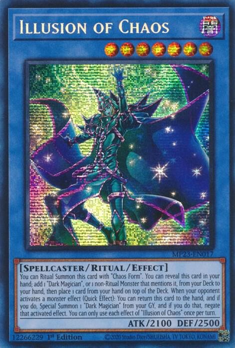 YUGIOH 1x Illusion of Chaos Prismatic Secret Rare MP23-EN017 NM