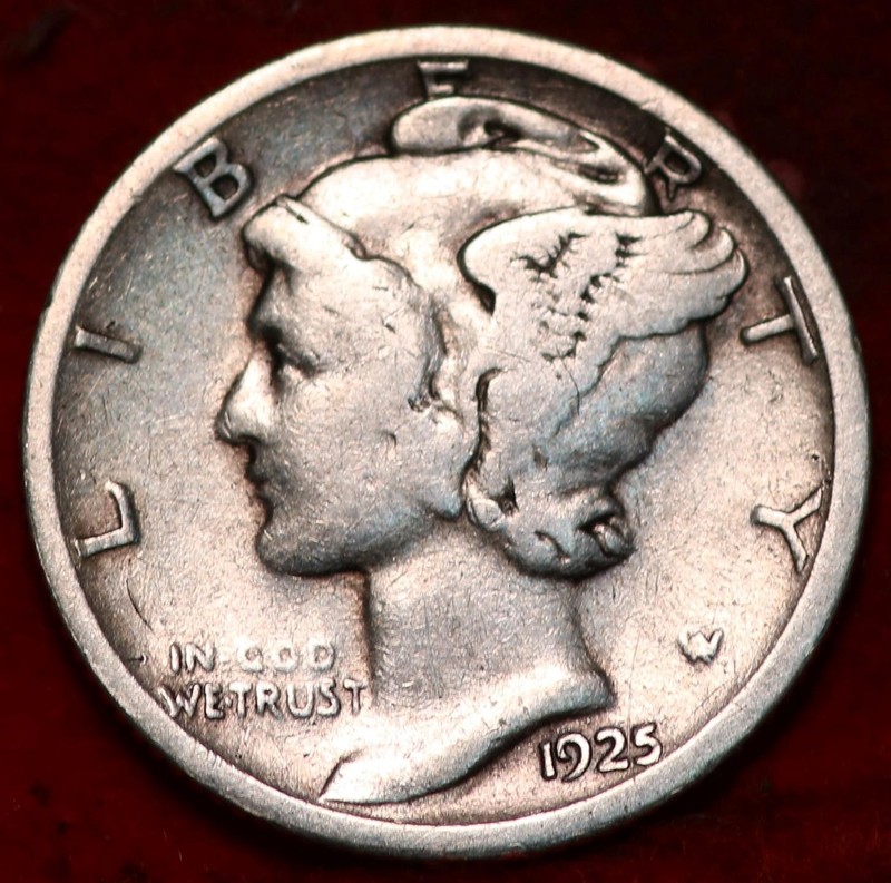 1925-S San Francisco Mint Silver Mercury Dime