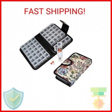 Floral Pill Case Box, 14 Day Pill Holder Pill Container Medication Organizer,