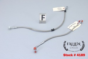 2012 Harley Softail Convertible CVO Front Brake Hose Line ABS BRAIDED #4189