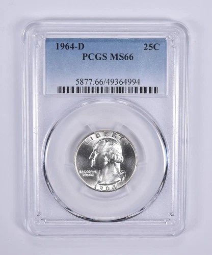 1964-D Washington Quarter MS66 PCGS Blue Label *4372