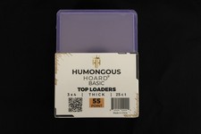 (100) Humongous Hoard 3" x 4" Basic 55Pt Thick Top Loaders 4 Packs