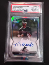 JOSE GERARDO 2023 Bowman Chrome RC 1st Prospect Auto-Refractor /499 PSA 10