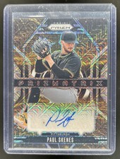 2025 Panini Prizm Paul Skenes Prizmatrix Auto Autograph Prizm Mojo #/25 Pirates