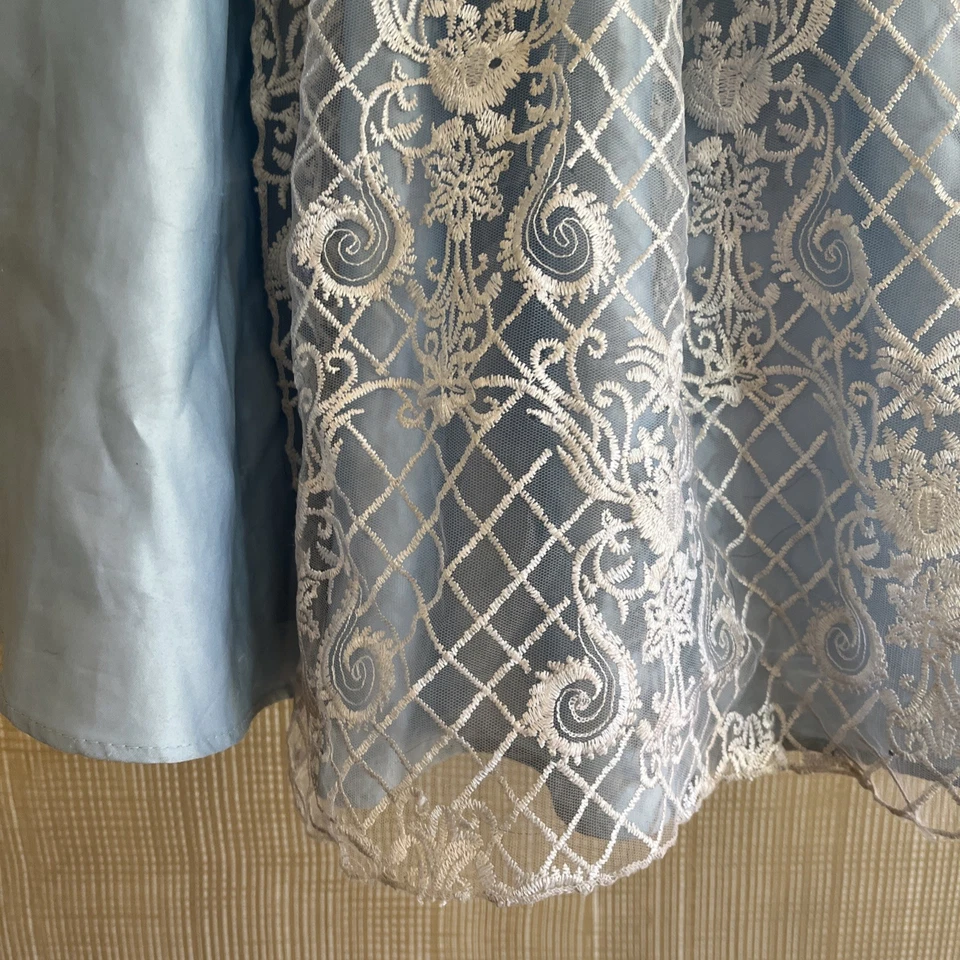 Disney Cinderella Dress Sz 4/5 Halloween Costume Child Fast Shipping, Blue Lace - Image 2 of 4