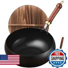 UMETRE Carbon Steel Wok Pan 10.2 Nonstick Sti...