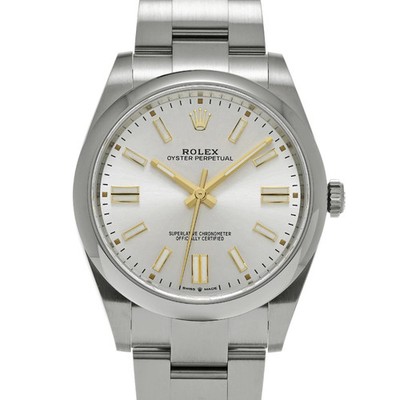 ROLEX Oyster Perpetual 41 124300 silber Herrenuhr gebraucht #62102