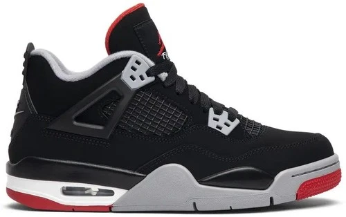 Jordan 4 Retro Bred Black/Fire Red Cement 2019