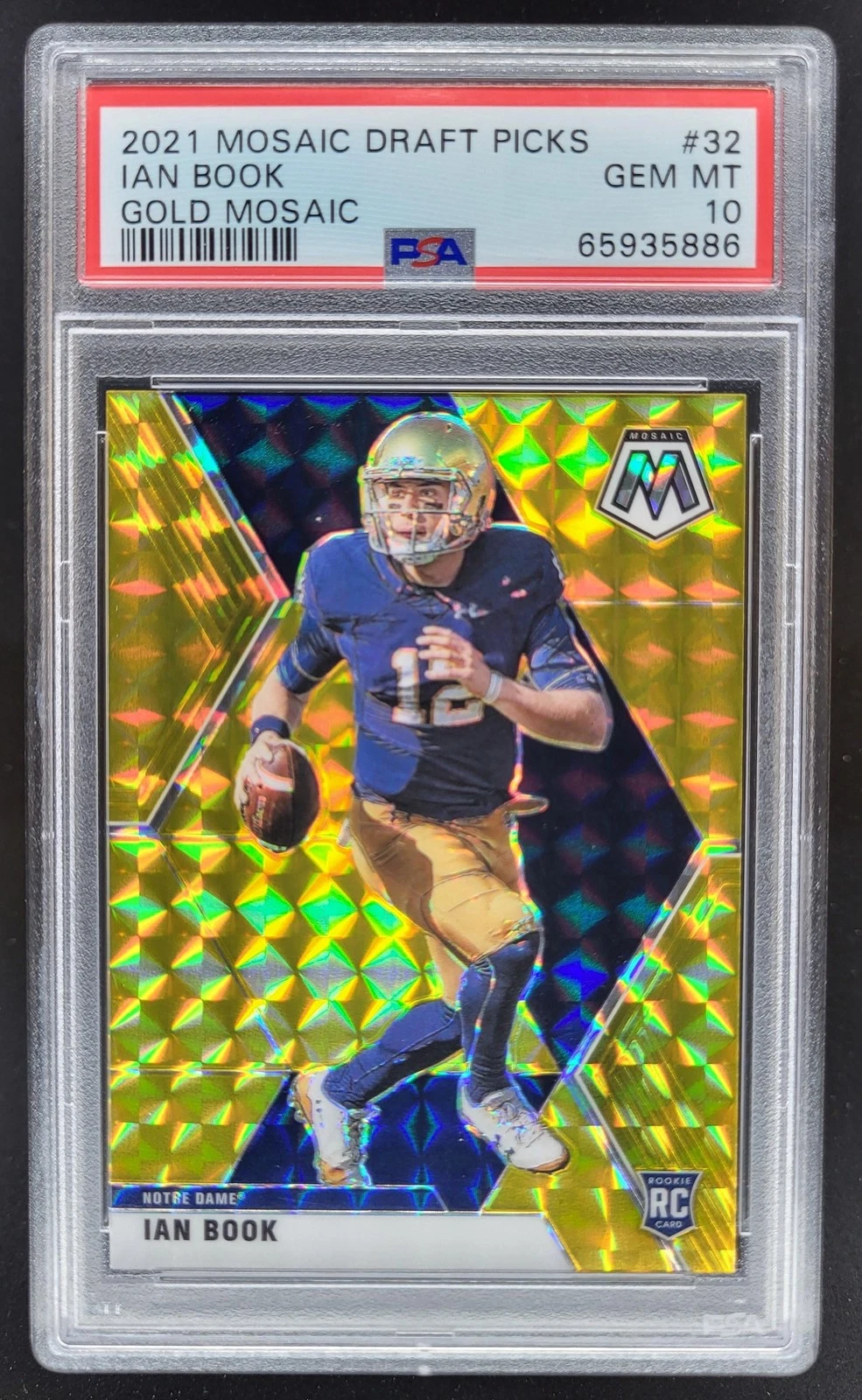 Ian Book Panini Mosaic Draft Picks #32 Gold Mosaic