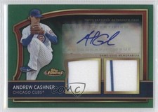 2011 Finest Green Refractor Rookie Dual Relics /149 Andrew Cashner #87 Auto 0s3