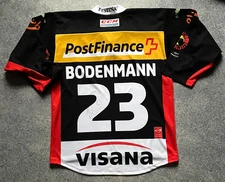 SC Bern 2017 2018 Shirt Simon Bodenmann SIGNED Interhockey Jersey Trikot Size L
