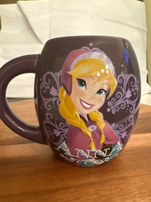 Disney Frozen Mug Anna & Elsa Purple Coffee Tea Large 18 oz. Mug