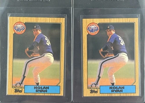 1987 TOPPS TIFFANY NOLAN RYAN #757 LOT OF 2 CARDS