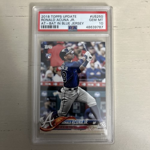 Ronald Acuna Jr. 2018 Topps Update #US250 RC Rookie PSA 10 Atlanta Braves SP