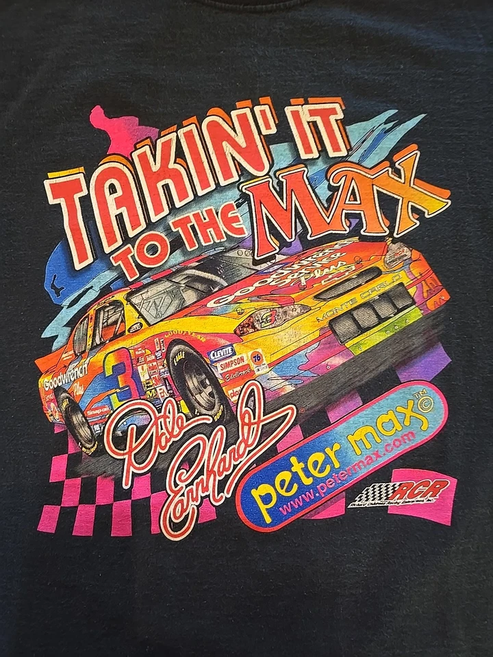 Vintage Dale Earnhardt Peter Max Takin it to the Max Black T Shirt Large Chase - Image 2 of 4