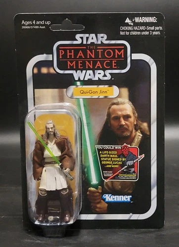 Kenner Star Wars The Phantom Menace Qui-Gon Jinn VC75 Figure Sealed On Card