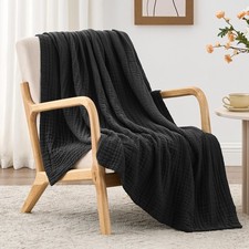 6 Layer 100 Cotton Muslin Blanket, 50"x60" Throw Muslin Blanket for Couch Be...