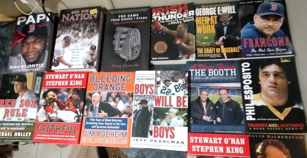 Lot Of Sports Related Books Hardcover Paperback Baseball, Hockey, Boxing Etc