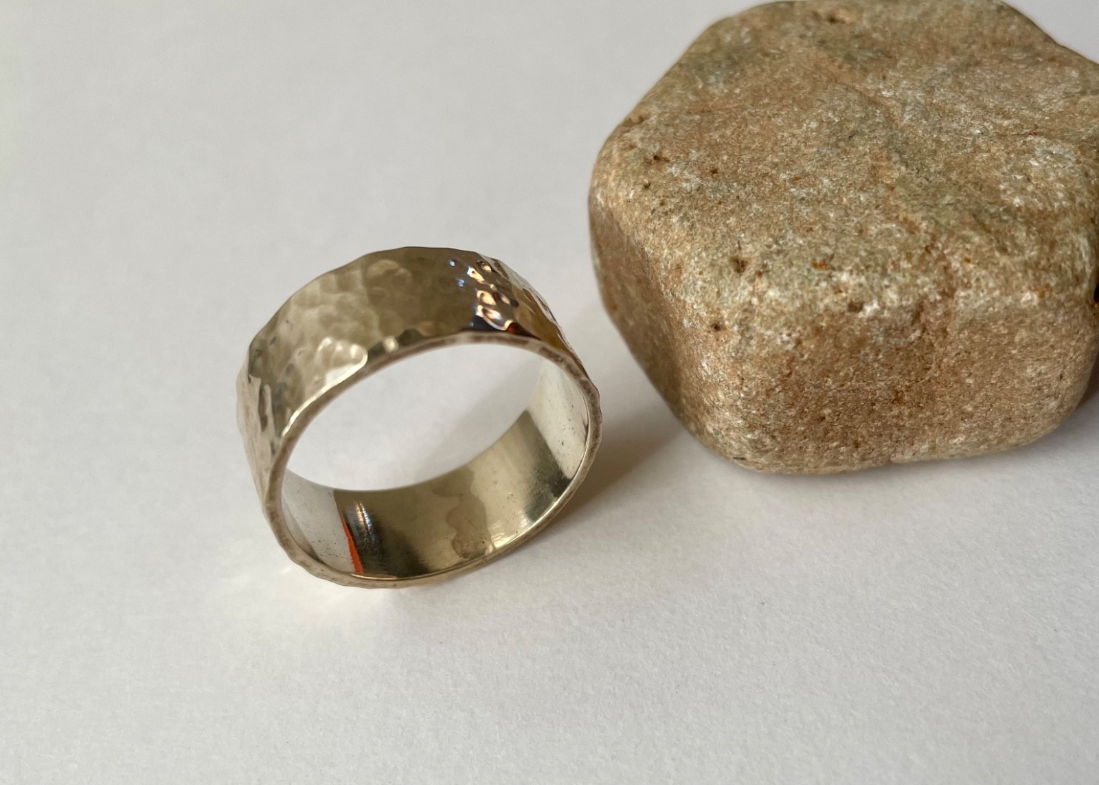 STERLING SILVER HANDCRAFTED RING WITH TEXTURE SIZ… - image 4