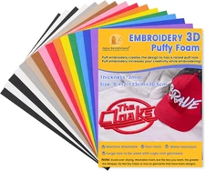 Puffy Foam 15PCS – 9"x12" 3MM 3D Embroidery Kit
