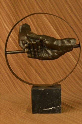 Superbe Abstrait Contemporain Pure Bronze Sculpture Moderne Art By Dali Figurine - 第 1/12 張圖片