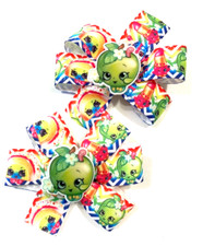 Beautiful Shopkins Apple Blossom Inspired Set of Pig Tail hair bows.