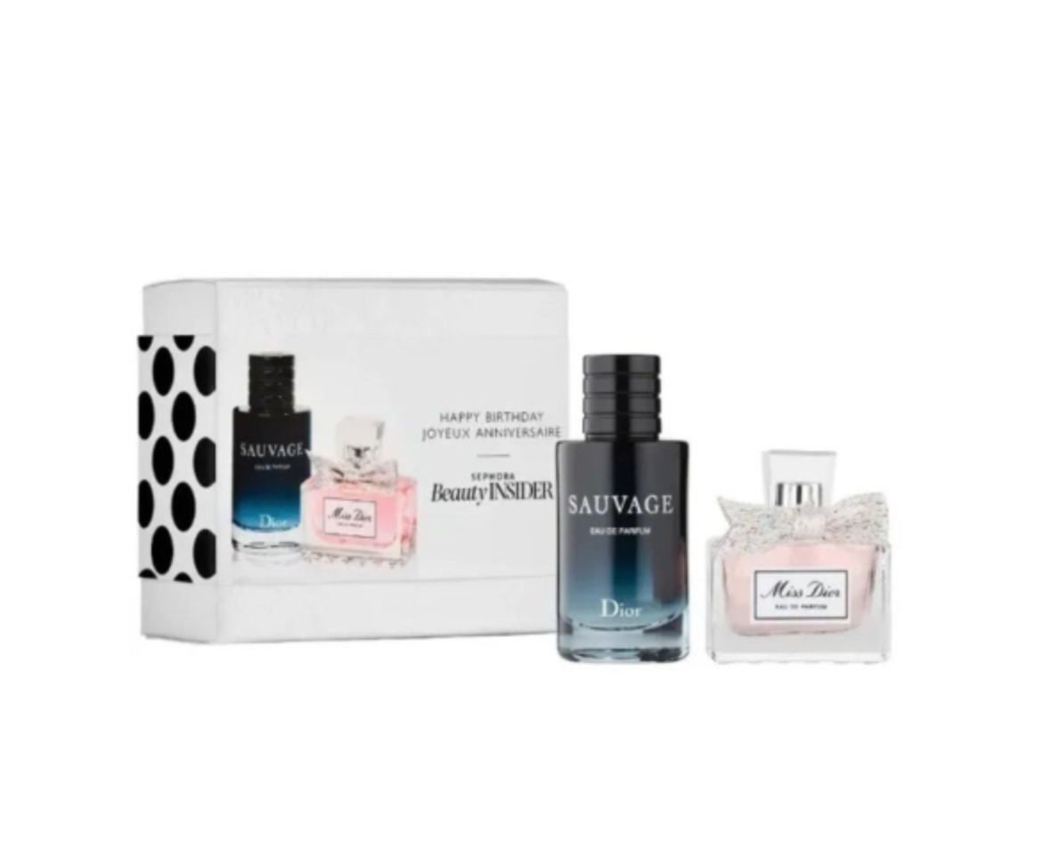 Sephora Dior Fragrance Birthday Gift Set Miss Dior 5ml & Sauvage 10ml EDP Minis