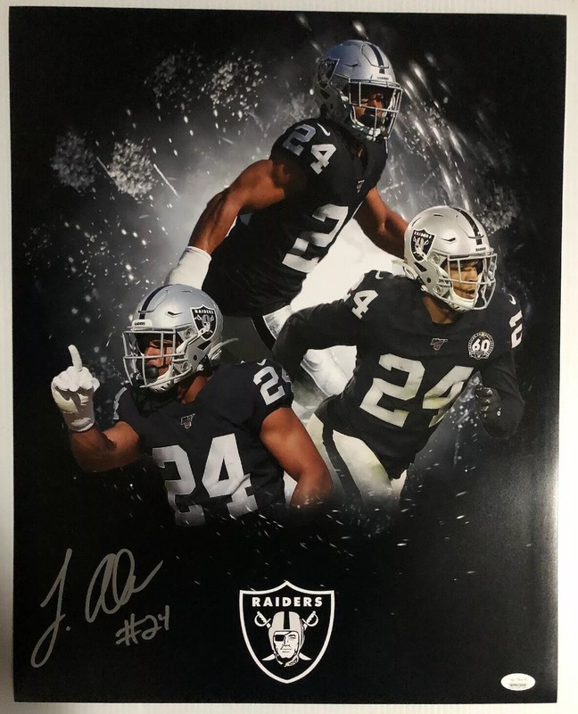 Johnathan Abram Signed Autographed 16x20 Photo Oakland Vegas Raiders JSA COA 1