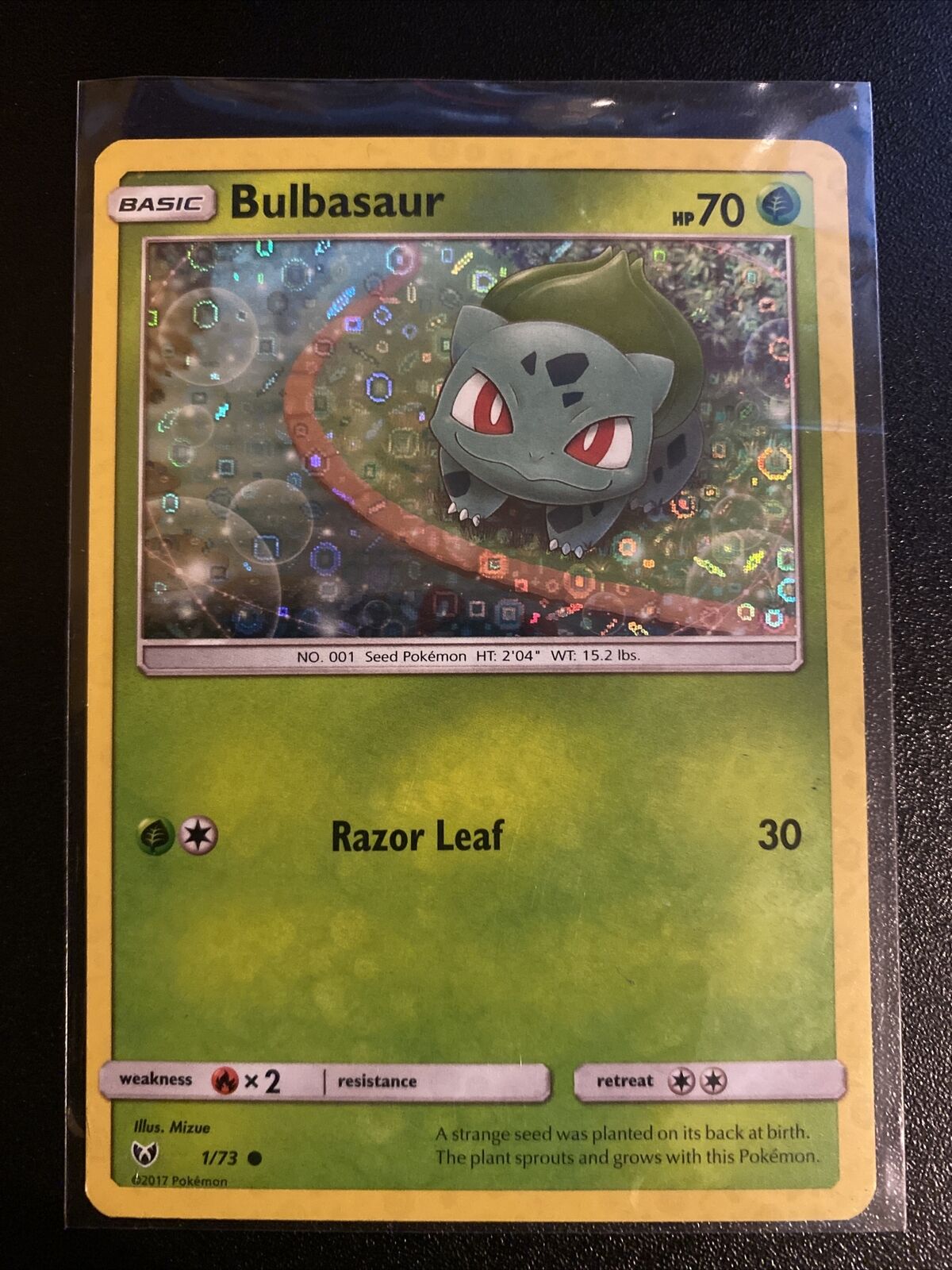 Pokemon Holo BULBASAUR Card SHINING LEGENDS 1/73 General Mills Cereal Promo