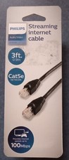 NEW Philips 3ft Streaming Internet Cable Cat5e - 100MB/Sec Audio/Video