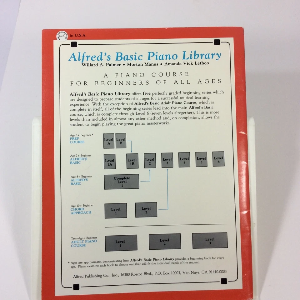 Libro Técnico Método de Piano Enfoque de Acordes Nivel 1 De Colección Piano Literatura Música Foto 2 de 4