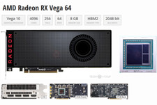 AMD Radeon RX Vega 64 / 8 GB Graphics card used working, 