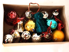Mixed Lot of 17 Assorted Sized Bells & Other Tree Ornaments Vintage Please READ