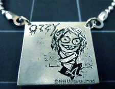 Ozzy Osbourne Necklace NEW/Old Ball Chain  1999 Vintage Pendant Straight Jacket