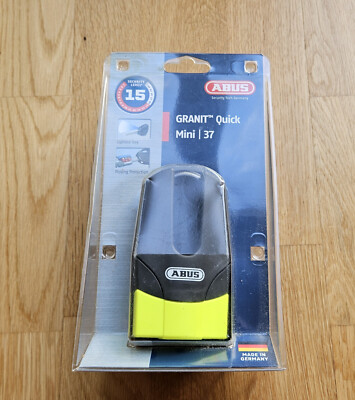 ABUS Granit Quick 37/60 HB50 Mini Bremsscheibenschloss gelb - 50 mm / 11 mm   