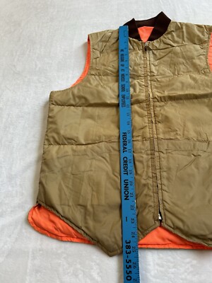 Gilet De Chasse Vintage K Mart Orange/tan Taille M - Années 70/80 Avec Poche à Gibier