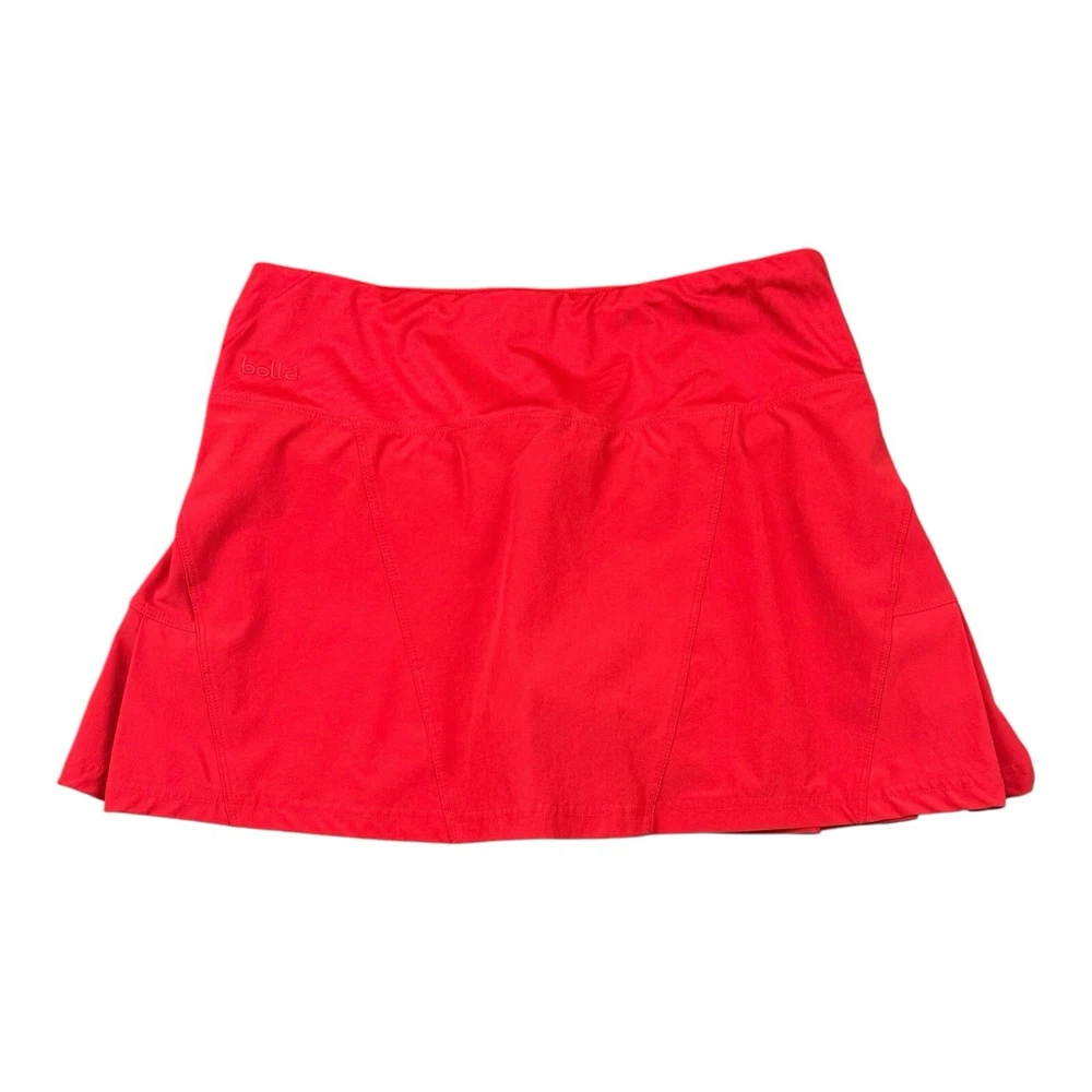 BOLLE Tennis Skirt Skort Womens Medium Red Pickleball Golf Athletic Pleated