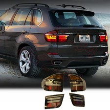 Smoked Black LED Left & Right Tail Light Assemblies For BMW X5 X5M E70 2007-2013