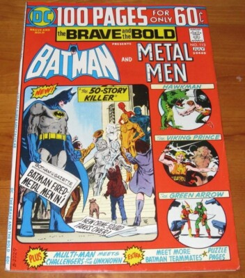 BRAVE AND THE BOLD #113 (1974) FN/VF 7.0 - BATMAN AND METAL MEN - 100 PAGES