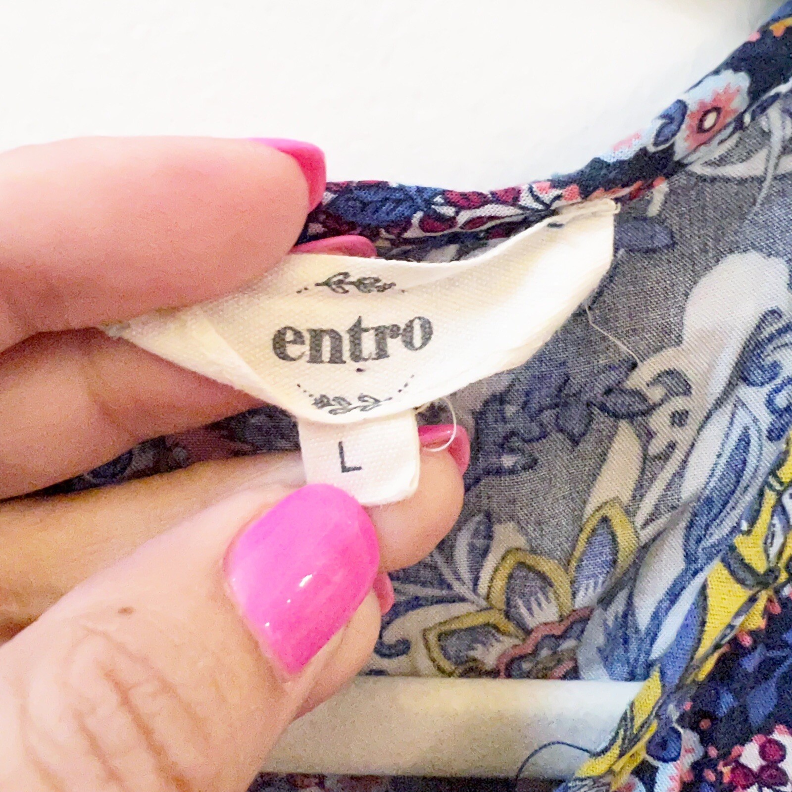 Entro Blouse Womens Patchwork Peasant Boho Top Tu… - image 2