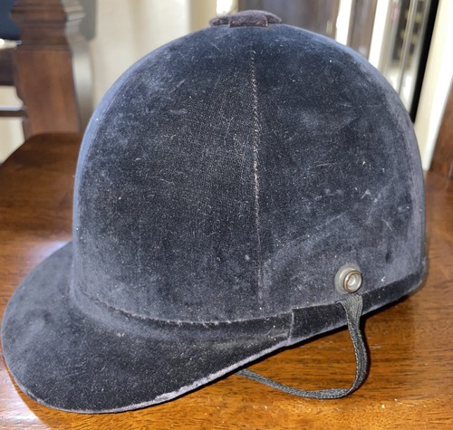 Vtg Beaufort Hunt Cap Black Velvet Pre 