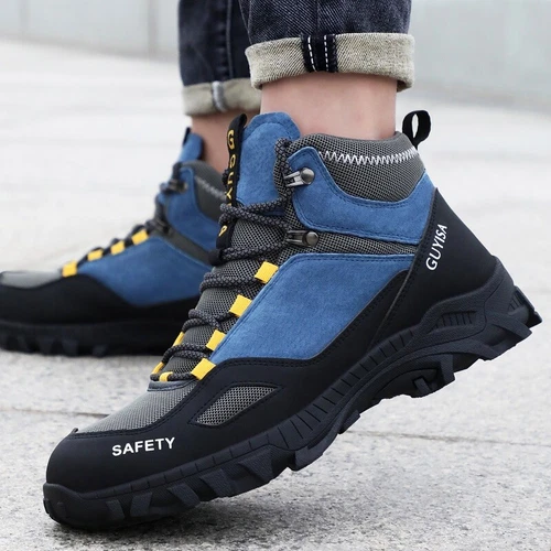 Herren Sicherheits Arbeitsschuhe Unverwüstlich Stahlkappe Stiefel Pannensicher Schuhe - Bild 8 von 14