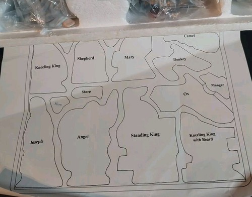 Kirkland Signature 14 Piece Porcelain Nativity Set Missing Wood Creche 75177 - Picture 10 of 11