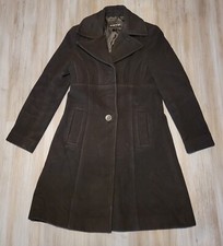 Nine West Women's Black Wool Blend Long Coat Size 8 Mid Length