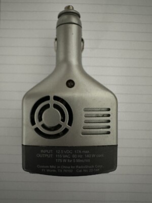 RadioShack 140W Inverter Input 12.5VDC 17A Max Output 115VAC 60Hz