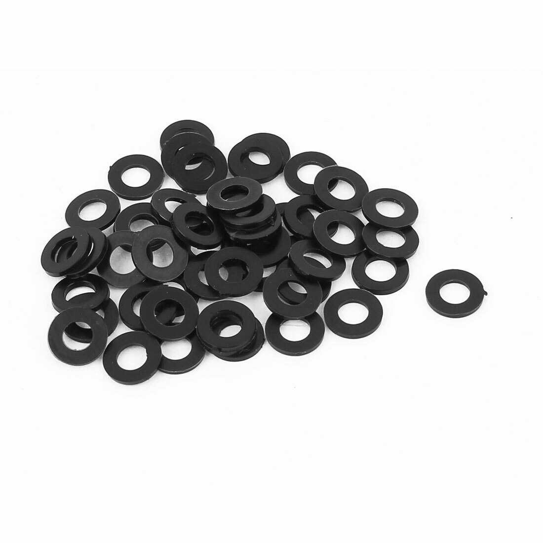 50pcs Round Insulation Nylon Flat Spacer Washer Gasket Ring 5 x 10 x