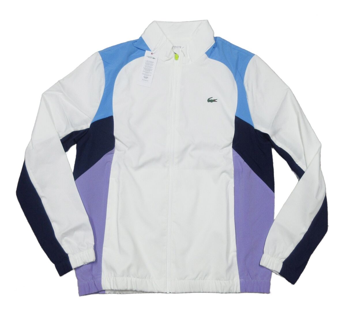 Lacoste Sport Men's White Colorblock Jacket & Pants 2 Piece Track Tracksuit
