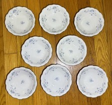Set of 8 Haviland Blue Garland 5 1/8" Berry Fruit Sauce Dessert Bowls Germany